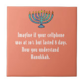 皮肉おもしろい的ハヌカーハヌカー（ユダヤ教の祭り）携帯電話引用文 タイル (正面)