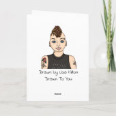 皮肉おもしろい芸術ポップ・アートの誕生日 カード (裏面)