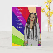 皮肉おもしろい芸術ポップ・アートの誕生日 カード (黄色い花)