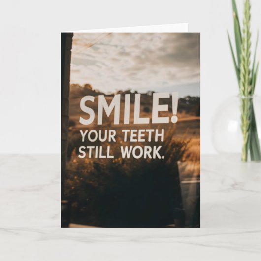 皮肉おもしろい誕生日シニア年齢 カード (正面)