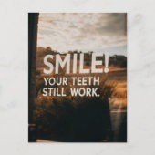 皮肉おもしろい誕生日シニア年齢 ポストカード (正面)