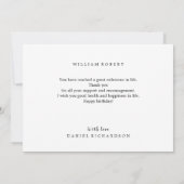 皮肉おもしろい誕生日パパ 招待状 (裏面)