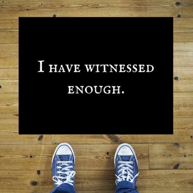 皮肉おもしろい"十分に目撃"内向的な文字 ドアマット (Doorbell-ringers will get the message.)