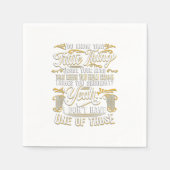 皮肉おもしろい、皮肉なユーモア、ノベルティの皮肉T- スタンダードカクテルナプキン (正面)