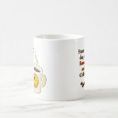 皮肉およびコーヒーから毎日始めて下さい コーヒーマグカップ (中央)