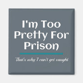 皮肉かわいらしで刑務所におもしろい入る マグネット (正面)