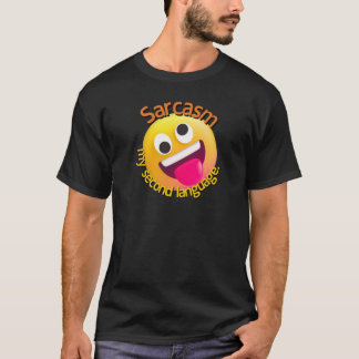 皮肉が私の第二言語です 面白い 笑える Tシャツ