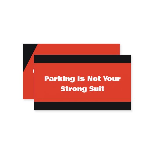 皮肉っぽい悪い駐車場 コーリングカード (正面/裏面インサイチュ)