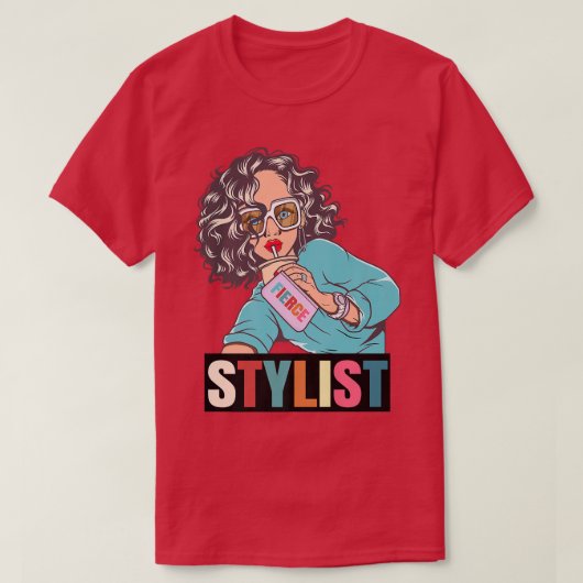 皮肉でおもしろいかわいい激しい美容師動機 Tシャツ (デザイン正面)