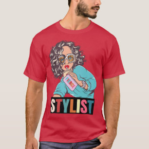 皮肉でおもしろいかわいい激しい美容師動機 Tシャツ