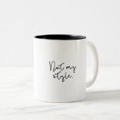 皮肉でミニマルでおもしろいな引用文のマグ ツートーンマグカップ (正面右)