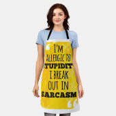 皮肉で分かる愚行アレルギーだ エプロン (着用した状態)