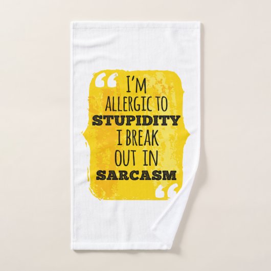 皮肉で分かる愚行アレルギーだ バスタオルセット (ハンドタオル)