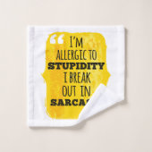 皮肉で分かる愚行アレルギーだ バスタオルセット (ウォッシュタオル)