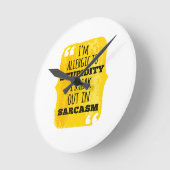 皮肉で分かる愚行アレルギーだ ラウンド壁時計 (傾斜)