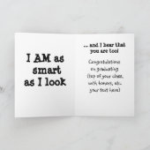 皮肉で及びおもしろいなラクダの写真の卒業カード カード (内部)