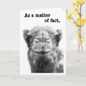 皮肉で及びおもしろいなラクダの写真の卒業カード カード (黄色い花)