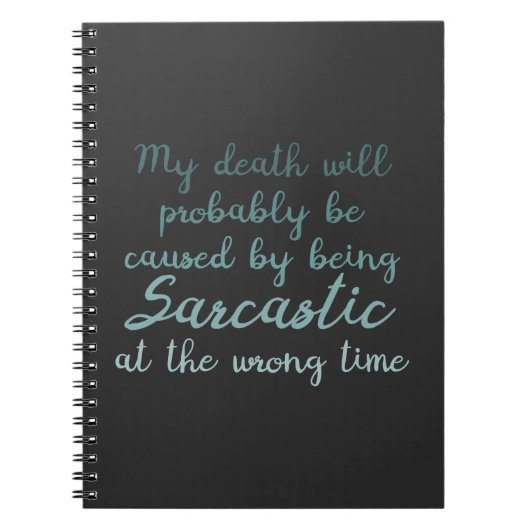 皮肉で死おもしろいぬ ノートブック (正面)