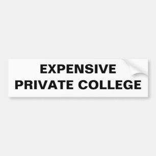皮肉で高い私立大学 バンパーステッカー