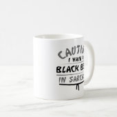 皮肉で黒いベルト コーヒーマグカップ (正面右)