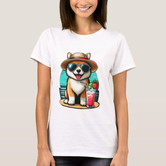 皮肉とおもしろい犬 Tシャツ (正面)