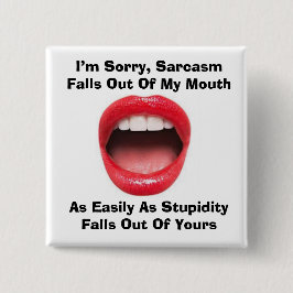 皮肉と愚かな正方形のボタン 缶バッジ