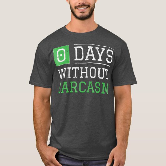 皮肉と皮肉のないおもしろい0日 Tシャツ (正面)