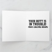 皮肉ないけなクリスマスビッグカードをリストする サンキューカード (内部)