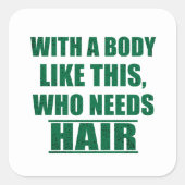 皮肉なおもしろいことわざユーモア皮肉 スクエアシール (正面)