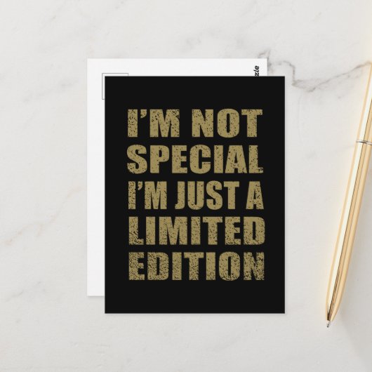 皮肉なおもしろいことわざ大人のユーモア内向的 ポストカード (正面/裏面インサイチュ)