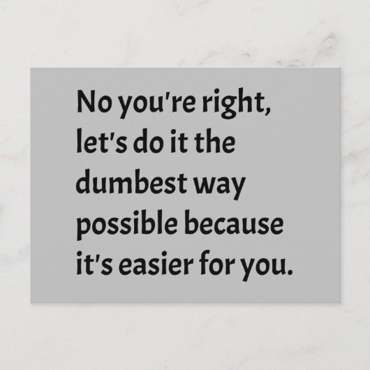 皮肉なおもしろいばかユーモア ポストカード (正面)