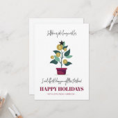 皮肉なおもしろいインフレ2022クリスマスカード カード (正面/裏面インサイチュ)