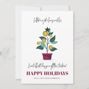 皮肉なおもしろいインフレ2022クリスマスカード カード