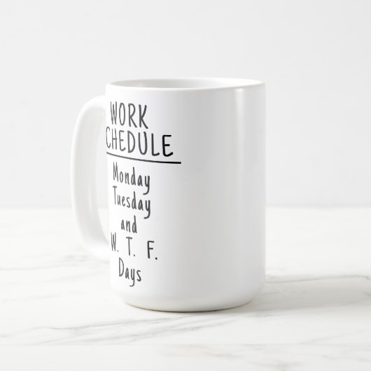 皮肉なおもしろいオフィスのユーモア コーヒーマグカップ (正面左)