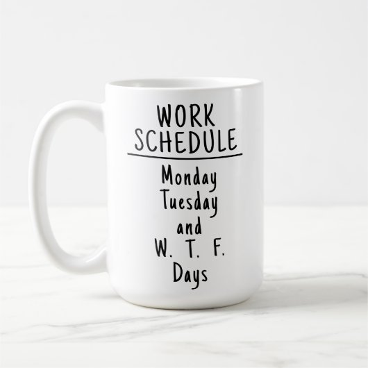 皮肉なおもしろいオフィスのユーモア コーヒーマグカップ (左)