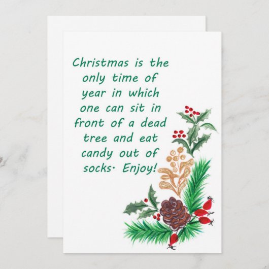 皮肉なおもしろいクリスマスカード01 シーズンカード (正面/裏面)