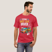 皮肉なおもしろいグラフィックデザイン未来レースドライバー Tシャツ (正面フル)