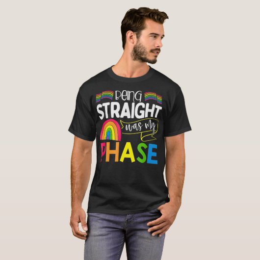 皮肉なおもしろいゲイレズビアンLGBTQ引用文プライド国旗 Tシャツ (正面フル)