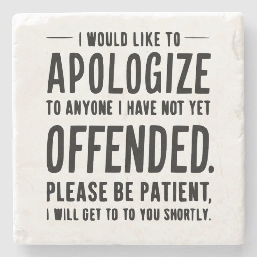 皮肉なおもしろいコースター ストーンコースター (正面)