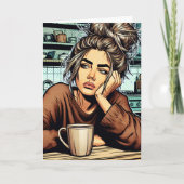 皮肉なおもしろいコーヒーユーモア |友情 カード (正面)