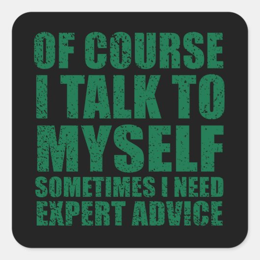 皮肉なおもしろいスローガンのユーモア皮肉 スクエアシール (正面)