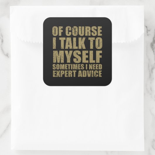 皮肉なおもしろいスローガンのユーモア皮肉 スクエアシール (バッグ)