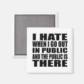 皮肉なおもしろいスローガン大人のユーモア内向的な マグネット (正面/裏面)