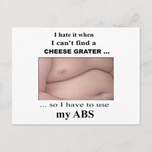 皮肉なおもしろいチーズグラーターABSポストカード ポストカード
