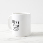 皮肉なおもしろいハッピーバースデーから兄弟姉妹 コーヒーマグカップ (正面左)