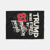 皮肉なおもしろいユーモアのトランプは81ミリオによって解雇された フリースブランケット (正面(横))