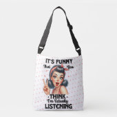 皮肉なおもしろい引用文ガールズ クロスボディバッグ (正面)