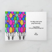 皮肉なおもしろい引用文バルーンハッピーバースデー カード (内部)