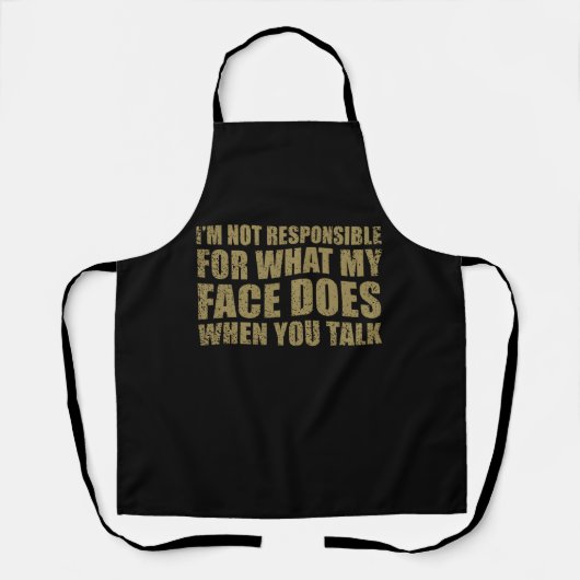 皮肉なおもしろい引用文ユーモア皮肉な内向的な エプロン (正面)