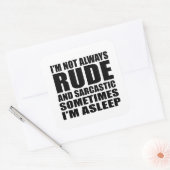 皮肉なおもしろい引用文ユーモア皮肉な内向的な スクエアシール (封筒)